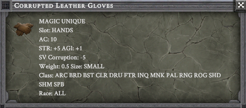 CORRUPTED LEATHER GLOVES item card